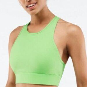 Fabletics Women Siena Green High-Impact Cross Back Sports Bra Size 14 Pit To Pit
